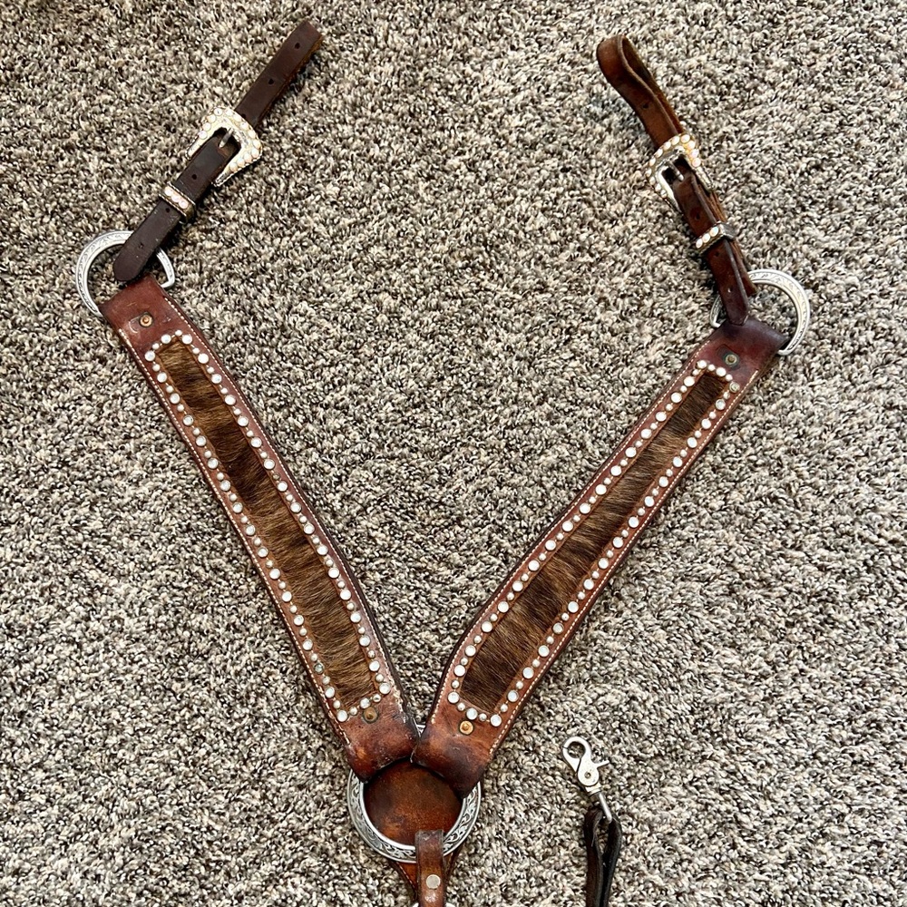 Brown Leather Western Breast Collar